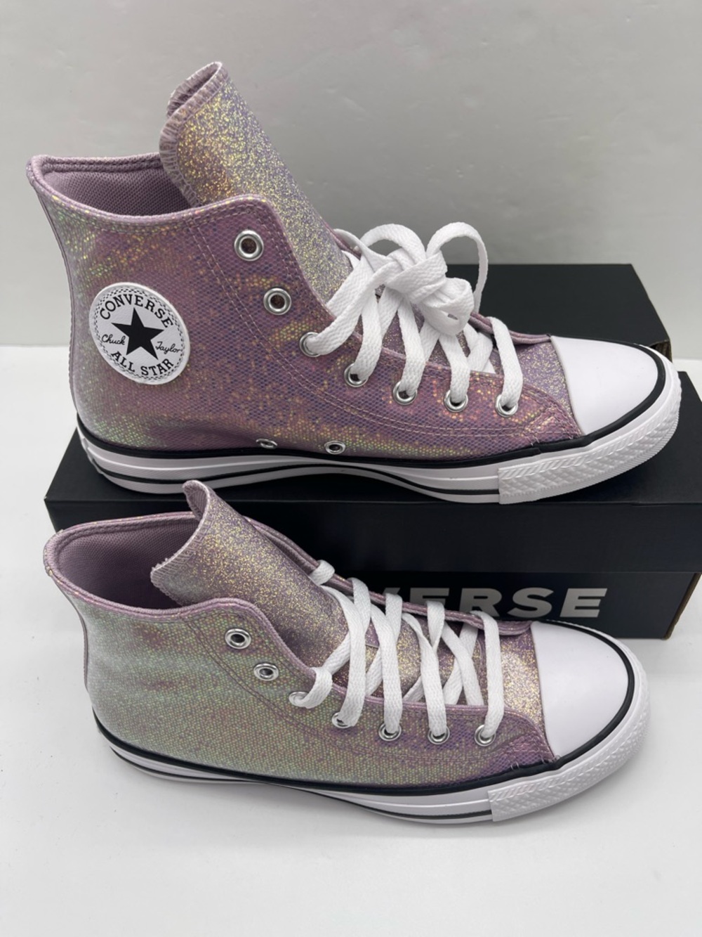 Converse WMNS 8 CTAS Hi Altitude Lilac White Black A14333C High Top Sneakers - Picture 2 of 15